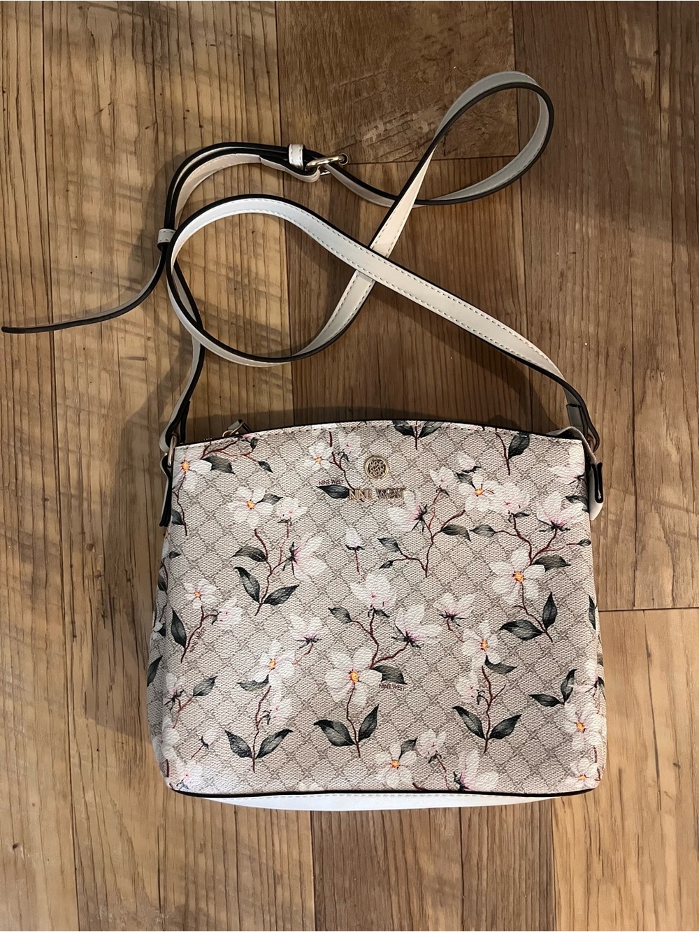 Nine West Floral Crossbody Bag with Adjustable Strap- NWOT